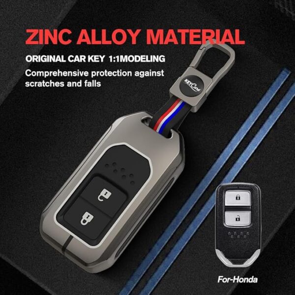 Metal Alloys with Rubber Key Case for Honda 2b Smart key - Image 2