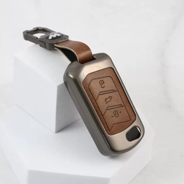 Metal Alloys with leather For Mahindra Maharazo Flip key