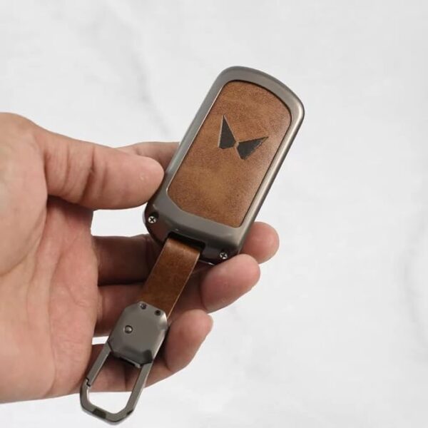 Metal Alloys with leather For Mahindra Maharazo Flip key - Image 3