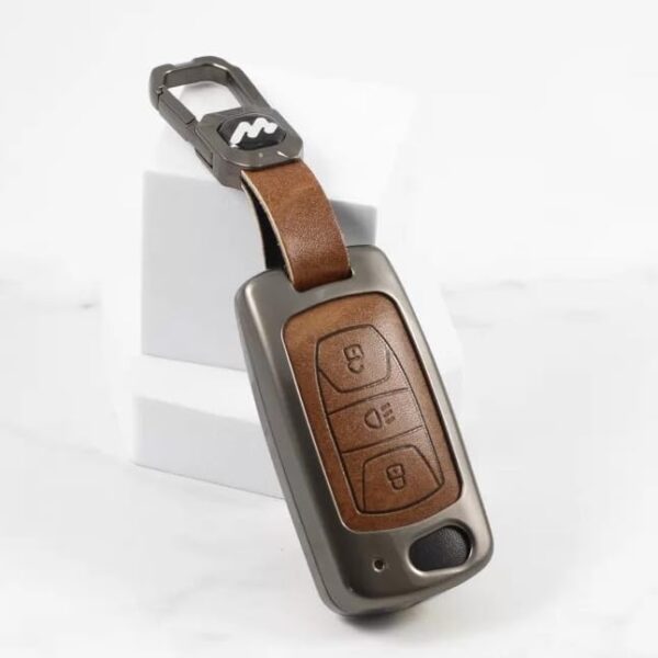 Metal Alloys with Leather For TATA Flip Key 3b