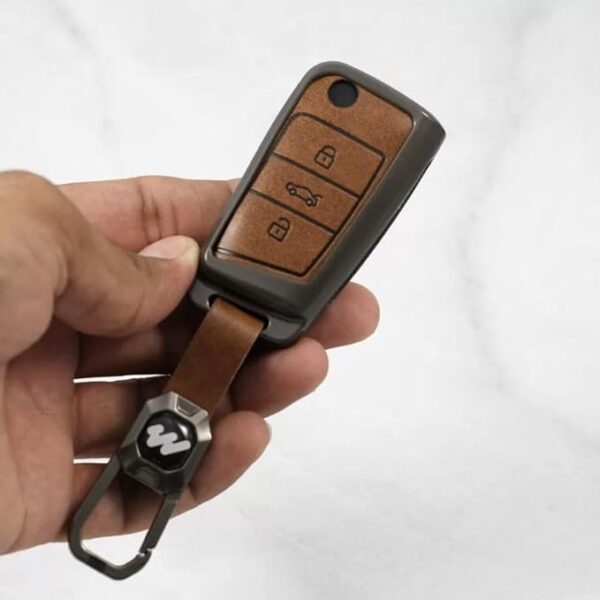 Metal Alloys with Leather Key Case for Flip key